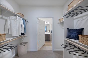 Oversized walk-in closets & additional private storage*